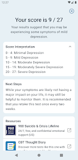 Depression Test screenshot